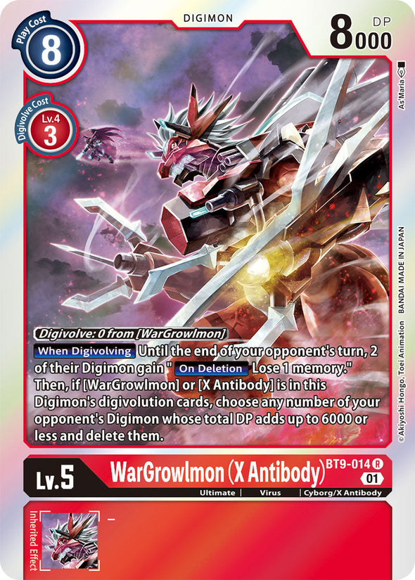 WarGrowlmon (X Antibody) - BT9-014 - Rare available at 401 Games Canada