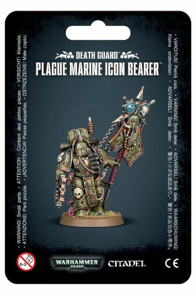 Warhammer 40,000 - Death Guard - Plague Marine Icon Bearer available at 401 Games Canada