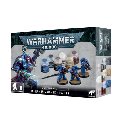 Warhammer 40,000 - Space Marines: Infernus Marines + Paints Set (ETB) available at 401 Games Canada