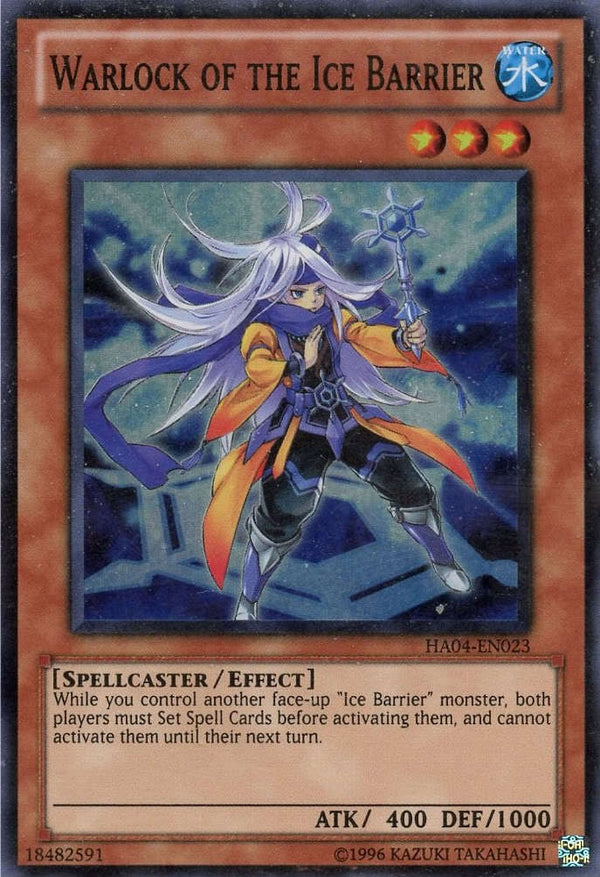 Warlock of the Ice Barrier - HA04-EN023 - Super Rare - Unlimited available at 401 Games Canada