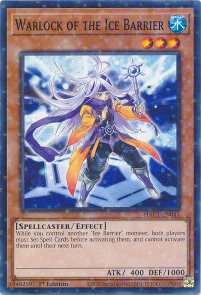 Warlock of the Ice Barrier - HAC1-EN044 - Duel Terminal Normal Parallel Rare available at 401 Games Canada