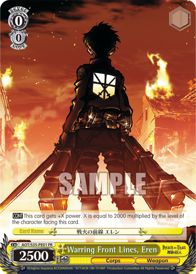 Warring Front Lines, Eren - AOT/S35-PE01 - Promo available at 401 Games Canada