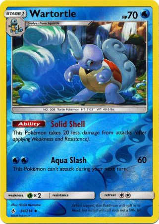 Wartortle - 34/214 - Uncommon - Reverse Holo available at 401 Games Canada