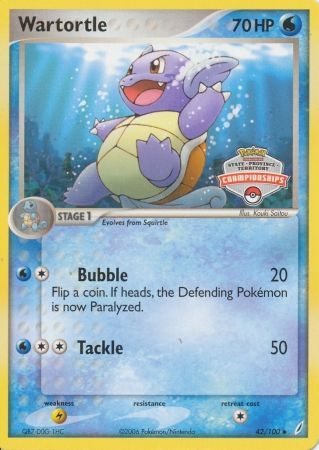 Wartortle - 42/100 - Promo (State, Providence, Territory Championships) available at 401 Games Canada