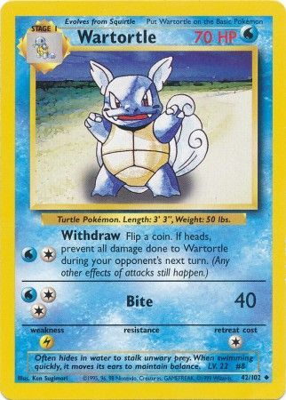 Wartortle - 42/102 - Uncommon - Unlimited available at 401 Games Canada