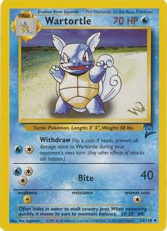 Wartortle - 63/130 - Promo (W Stamped) available at 401 Games Canada