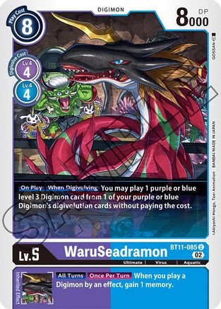 WaruSeadramon - BT11-085 - Uncommon available at 401 Games Canada