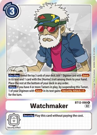 Watchmaker - BT12-098 - Rare available at 401 Games Canada