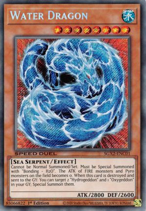 Water Dragon (Secret Rare) - SGX2-ENC01 - Secret Rare - 1st Edition available at 401 Games Canada