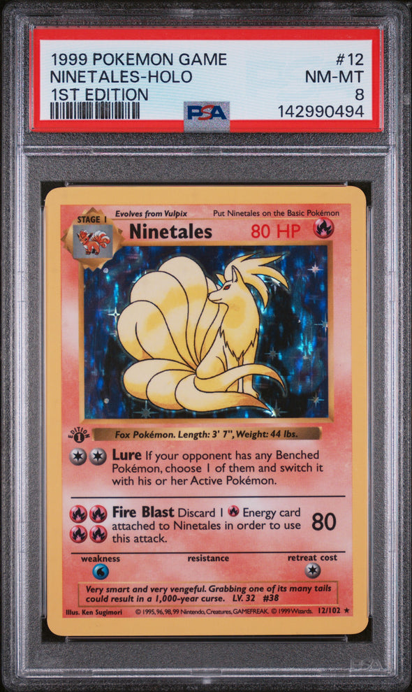 NINETALES (12) - POKEMON GAME - 1ST EDITION - HOLO - NM-MT 8