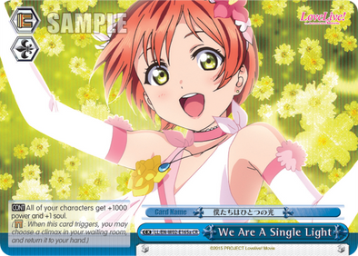 We Are A Single Light - LL/EN-W02-E165a - Climax Rare (A) (Rin) available at 401 Games Canada