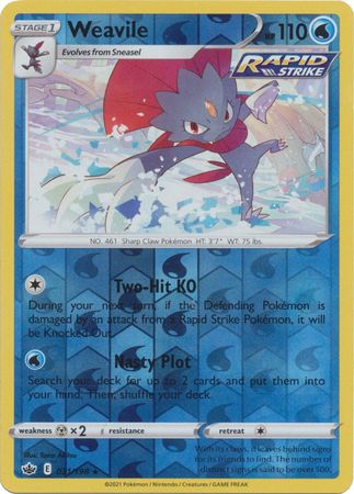 Weavile - 031/198 - Holo Rare - Reverse Holo available at 401 Games Canada