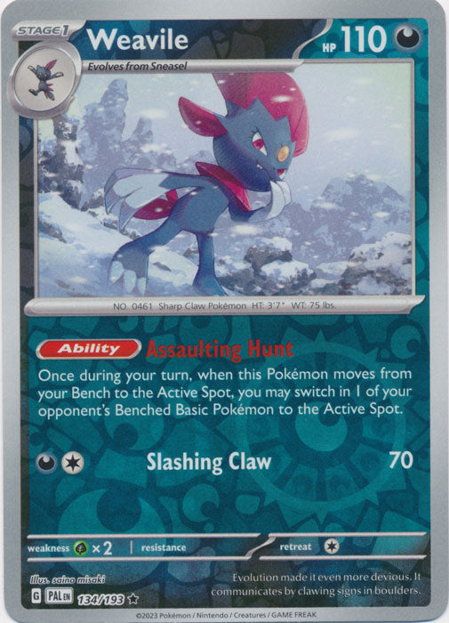 Weavile - 134/193 - Rare - Reverse Holo available at 401 Games Canada