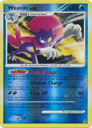 Weavile - 40/132 - Rare - Reverse Holo available at 401 Games Canada