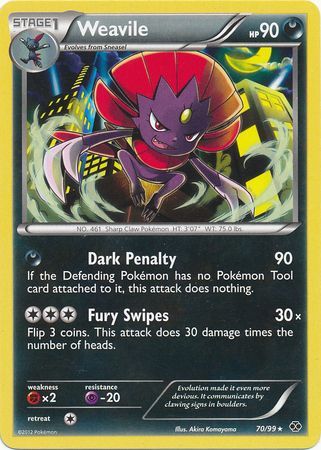 Weavile - 70/99 - Rare - Reverse Holo available at 401 Games Canada