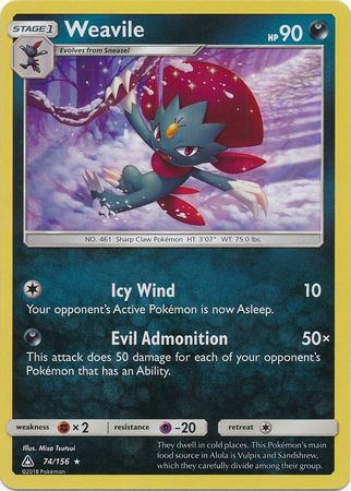 Weavile - 74/156 - Holo Rare available at 401 Games Canada