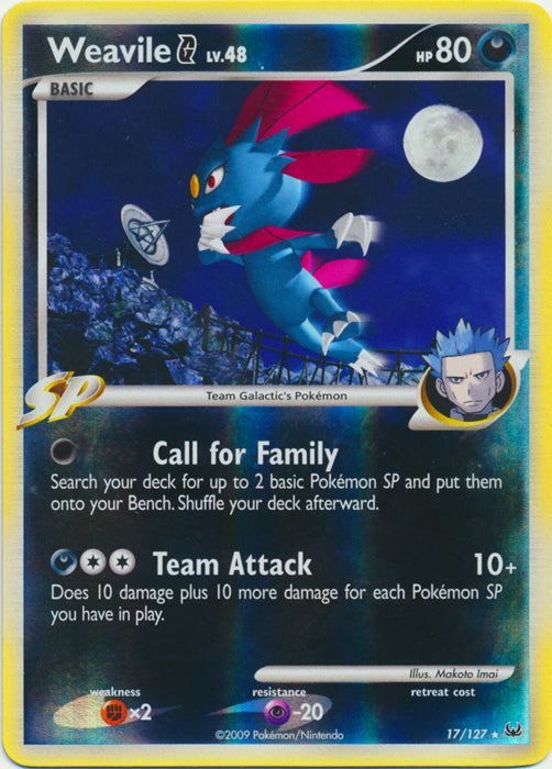 Weavile G - 17/127 - Holo Rare - Reverse Holo available at 401 Games Canada