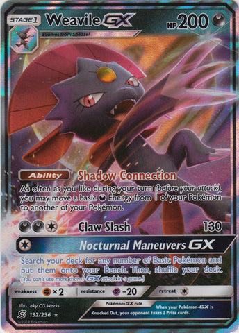 Weavile GX - 132/236 - Ultra Rare available at 401 Games Canada