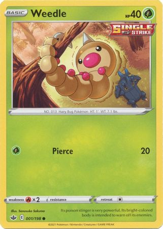 Weedle - 001/198 - Common available at 401 Games Canada