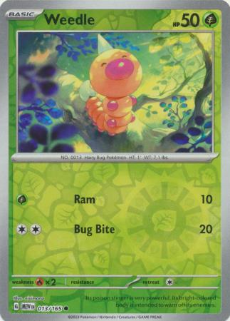 Weedle - 013/165 - Common - Reverse Holo available at 401 Games Canada