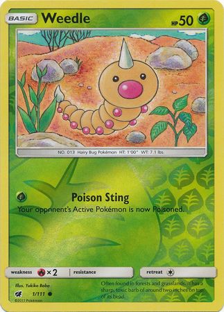 Weedle - 1/111 - Common - Reverse Holo available at 401 Games Canada