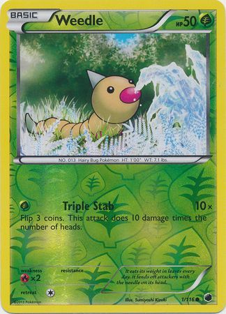 Weedle - 1/116 - Common - Reverse Holo available at 401 Games Canada