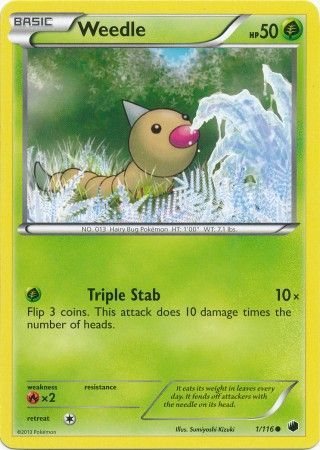 Weedle - 1/116 - Common available at 401 Games Canada