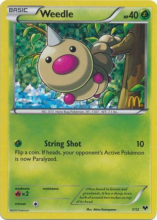 Weedle - 1/12 - McDonald's Holo - Promo available at 401 Games Canada