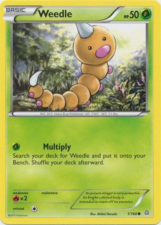 Weedle - 1/160 - Common available at 401 Games Canada