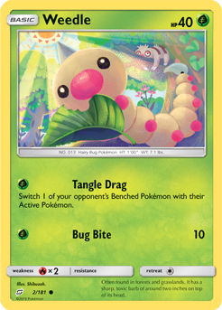 Weedle - 2/181 - Common available at 401 Games Canada