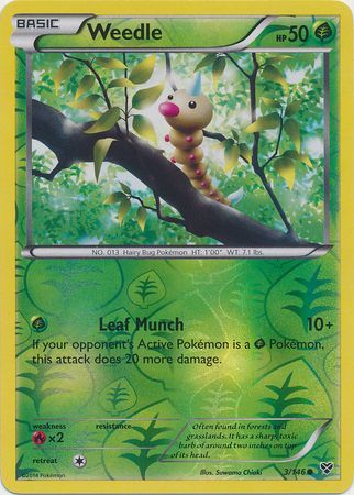 Weedle - 3/146 - Common - Reverse Holo available at 401 Games Canada