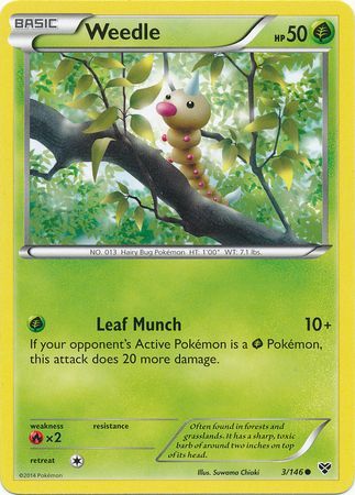 Weedle - 3/146 - Common available at 401 Games Canada