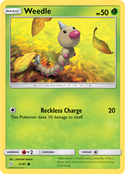 Weedle - 3/181 - Common available at 401 Games Canada