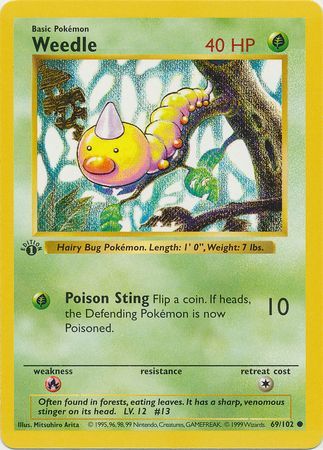 Weedle - 69/102 - Common - 1st Edition available at 401 Games Canada