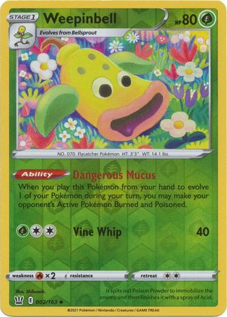 Weepinbell - 002/163 - Uncommon - Reverse Holo available at 401 Games Canada