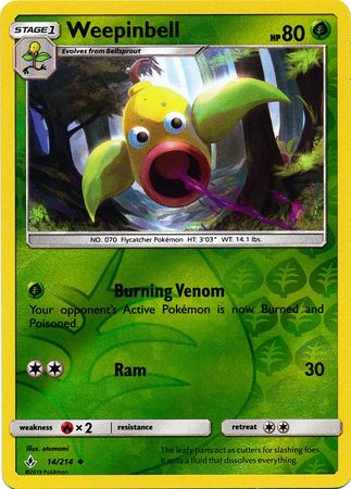 Weepinbell - 14/214 - Uncommon - Reverse Holo available at 401 Games Canada