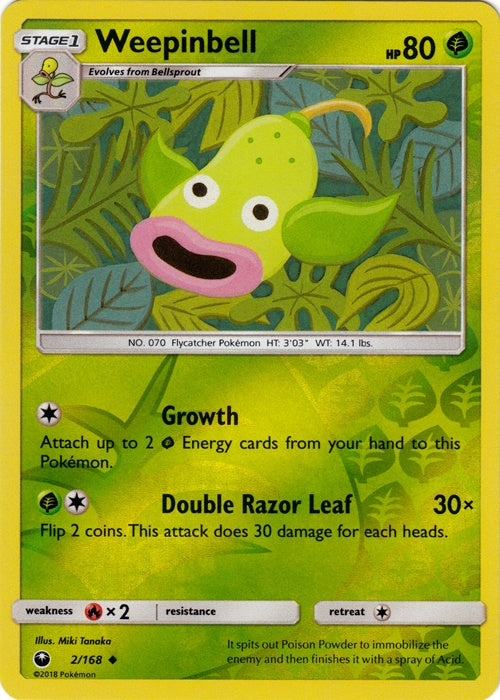 Weepinbell - 2/168 - Uncommon - Reverse Holo available at 401 Games Canada