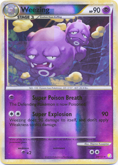 Weezing - 34/123 - Rare - Reverse Holo available at 401 Games Canada