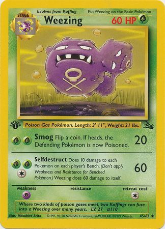 Weezing - 45/62 - Uncommon - 1st Edition available at 401 Games Canada