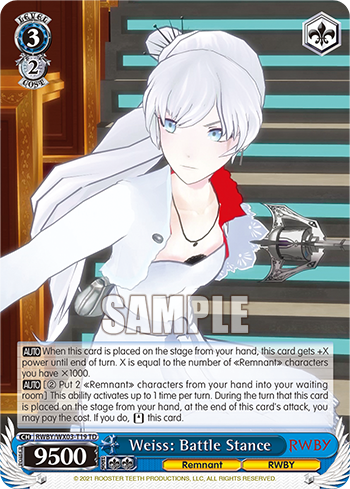 Weiss: Battle Stance - RWBY/WX03-ET19 - Trial Deck available at 401 Games Canada