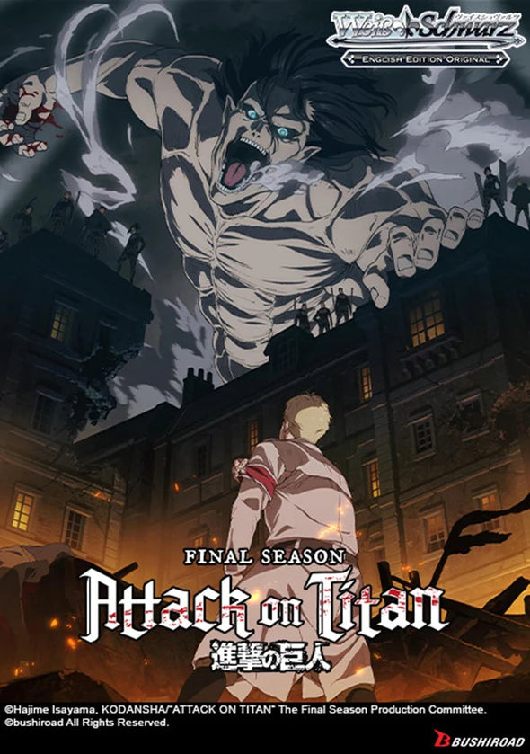 Weiss Schwarz - Attack On Titan: Final Season Booster Pack available at 401 Games Canada
