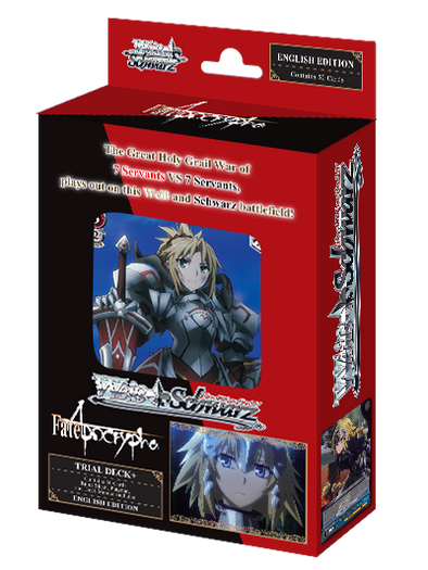 Weiss Schwarz - Fate/Apocrypha - Trial Deck available at 401 Games Canada