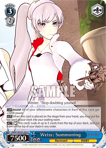 Weiss: Summoning - RWBY/WX03-082 - Rare available at 401 Games Canada