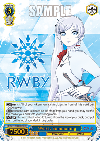 Weiss: Summoning - RWBY/WX03-E082RBR - RWBY Rare available at 401 Games Canada