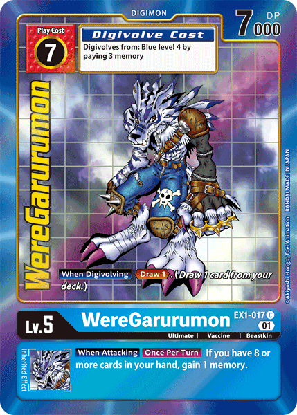 WereGarurumon (Alternate Art) - EX1-017 - Common available at 401 Games Canada