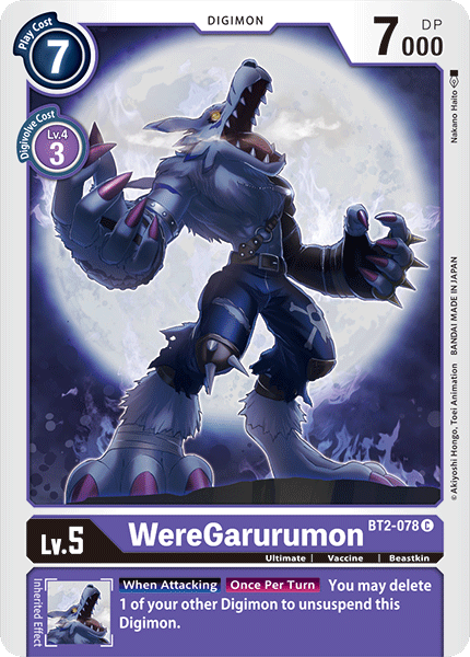 WereGarurumon - BT2-078 - Common available at 401 Games Canada