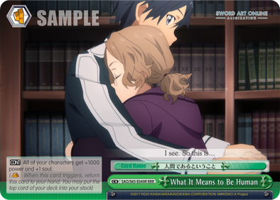 What It Means to Be Human - SAO/S65-E049R - Triple Rare available at 401 Games Canada