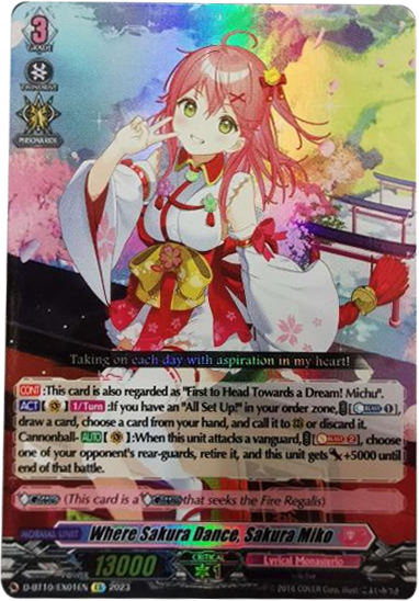 Where Sakura Dance, Sakura Miko - D-BT10/EX01EN - EX available at 401 Games Canada