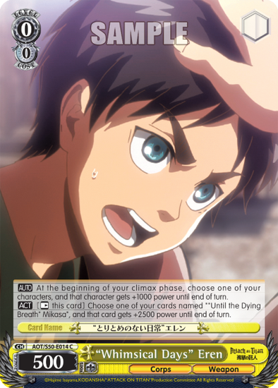 "Whimsical Days" Eren - AOT/S50-E014 - Common available at 401 Games Canada