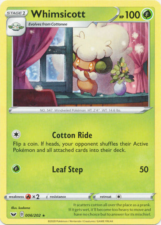 Whimsicott - 006/202 - Rare available at 401 Games Canada